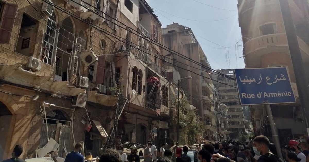 Räjähdys aiheutti suurta tuhoa Beirutissa.