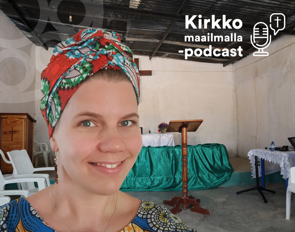 Kirkko maailmalla -podcastissa haastateltavana Teija Lievonen.